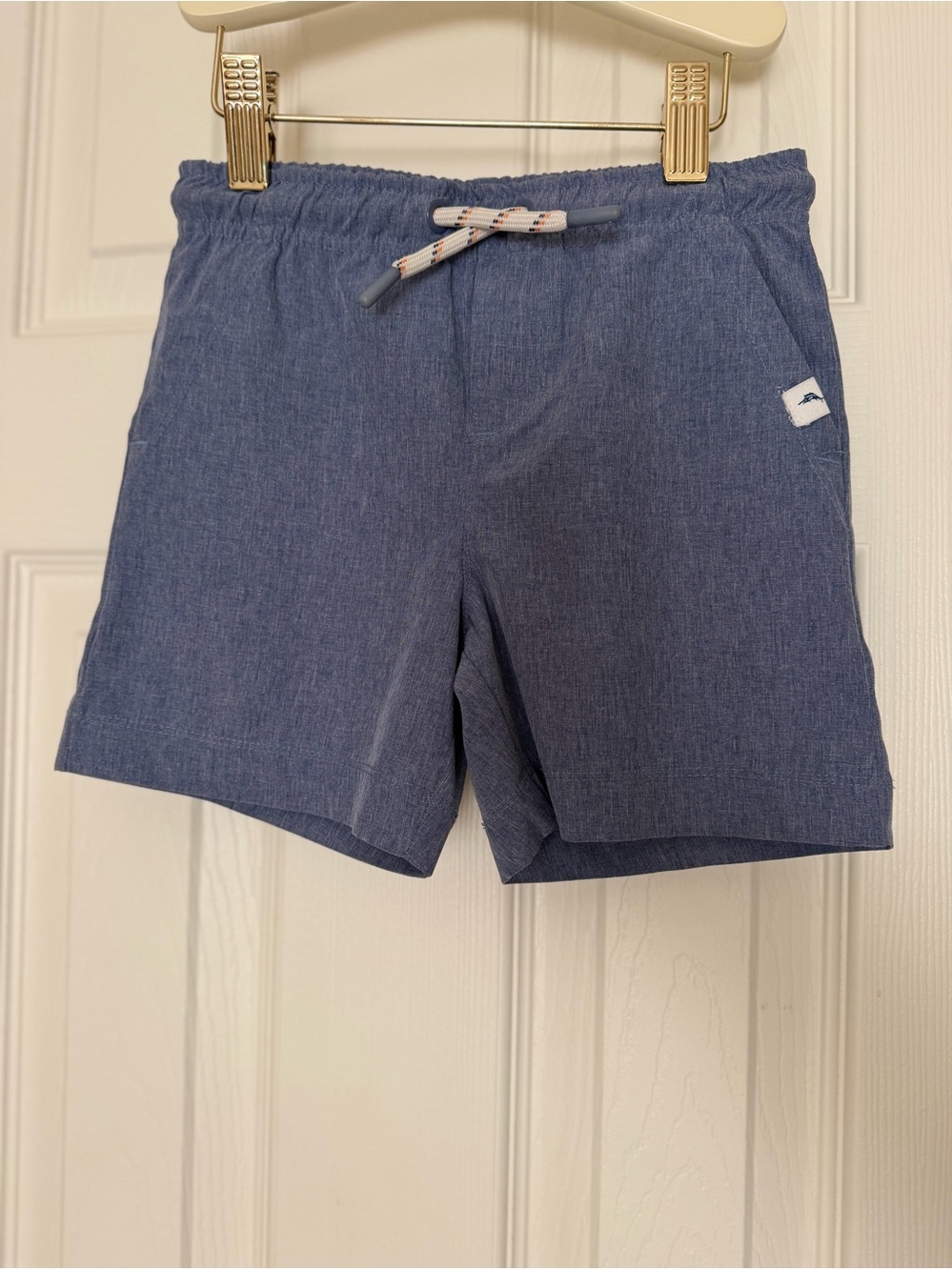 4/$25 Tommy Bahama Light Blue Chambray Kids Shorts with Drawstring Size 3T